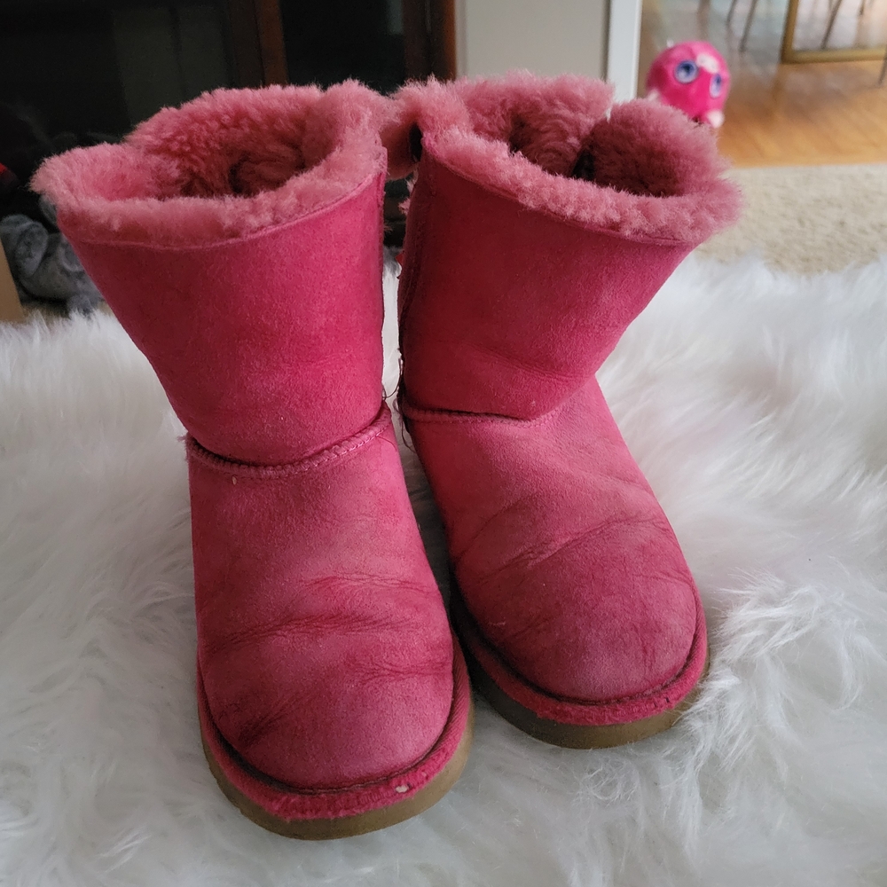 UGG Pink Cozy Sheepskin Boots